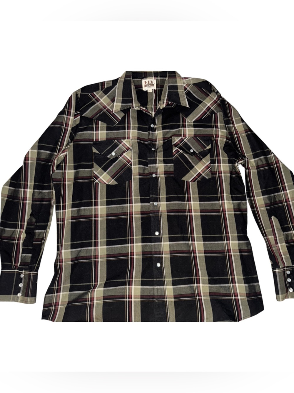 Ely Cattleman Western Pearl Snap Shirt Plaid